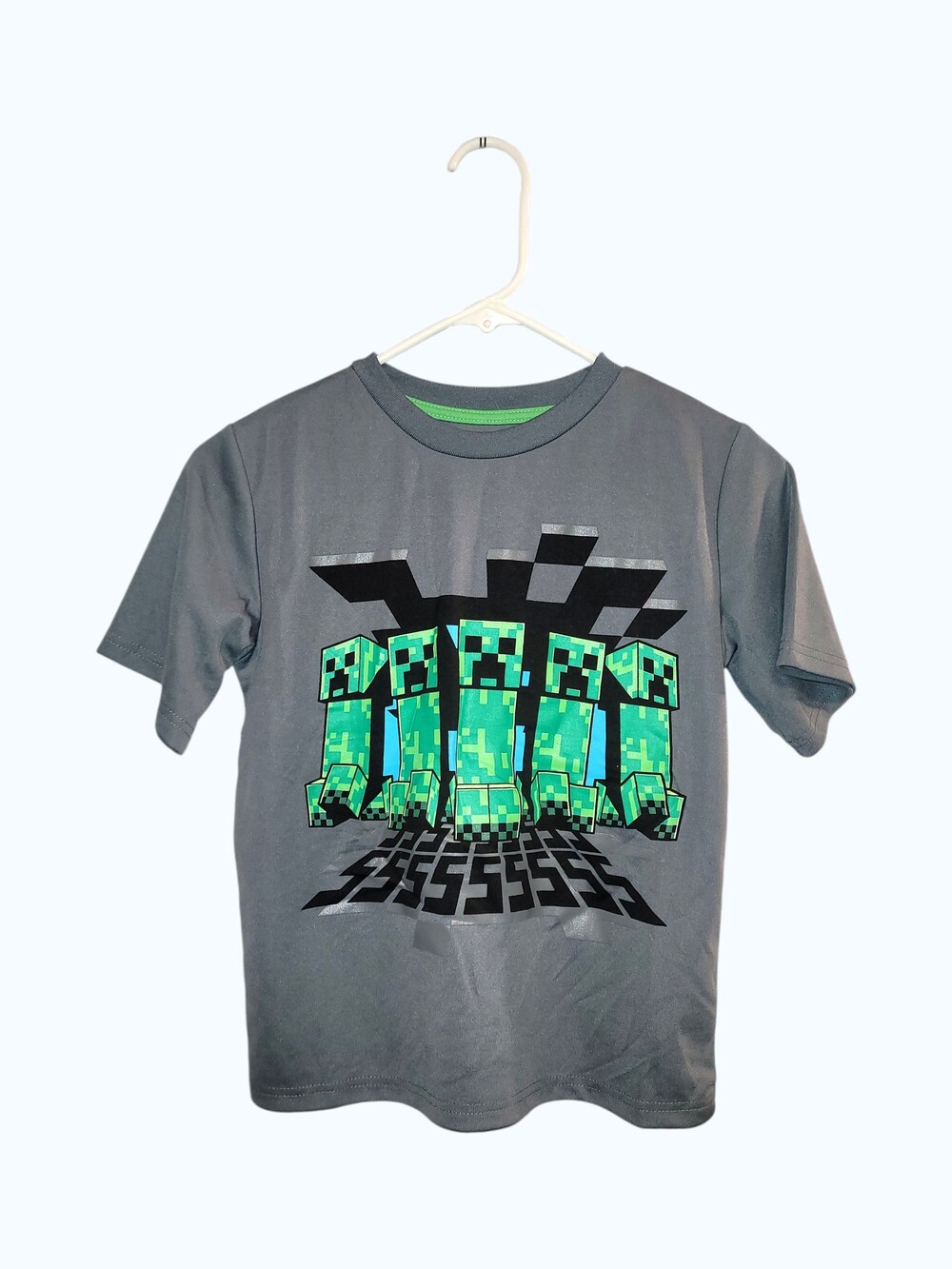 Minecraft Creeper T-Shirt Size 7-8 Official License/Year